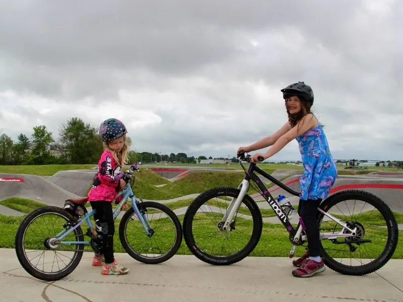 Family Biking in Bentonville Vesolution pump track