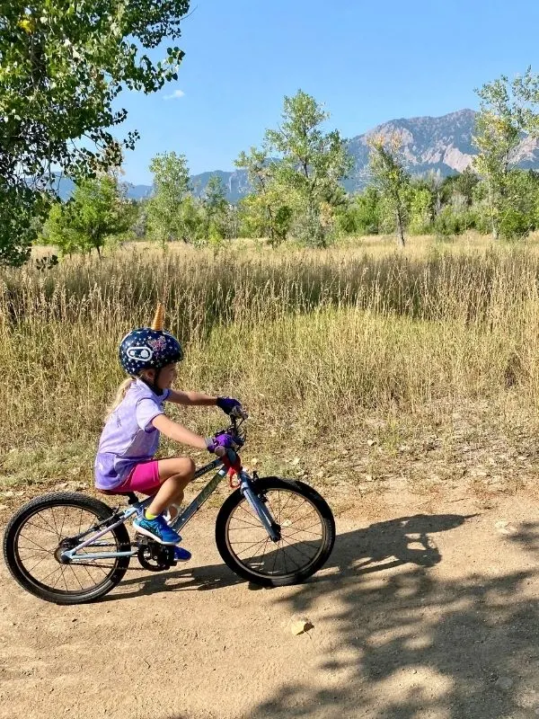 girl riding her mountain bike