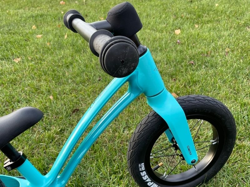 Hornit AIRP balance bike with backwards handle bars.