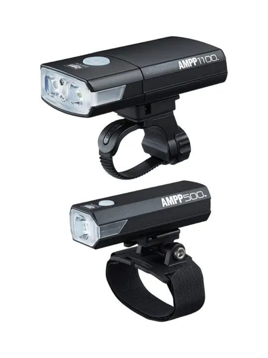 CATEYE AMPP110 and CATEYE AMPP500 set is a reasonable price for a headlight and bike light set.