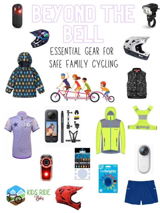 Family cycling safety tips gear recommendation infographic