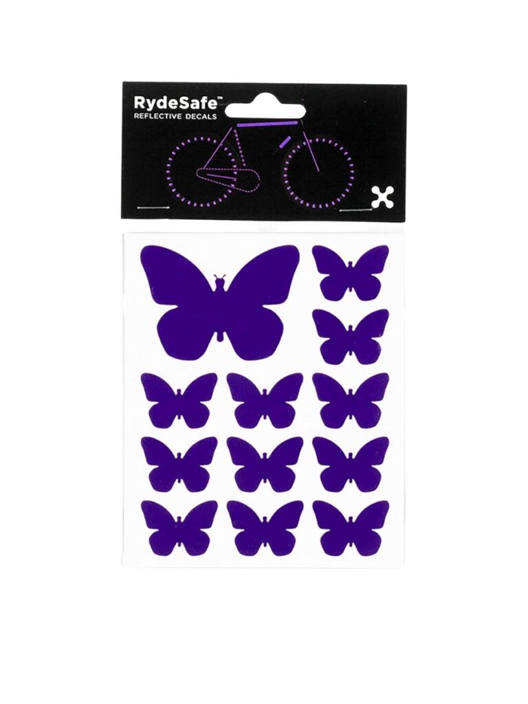A stock photo of purple butterfly stickers