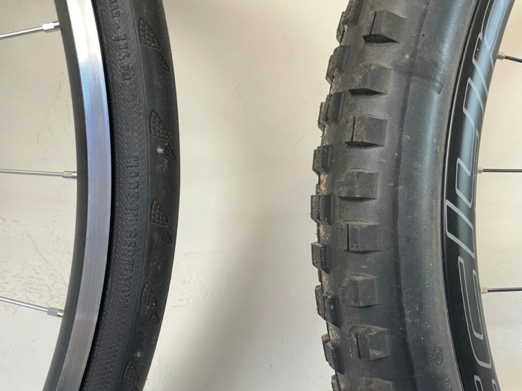 choosingkidsbiketires Two bike tires face each other